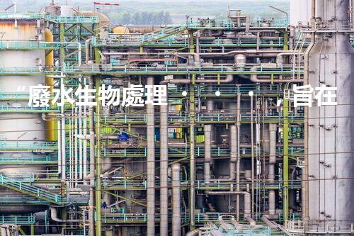 “廢水生物處理，旨在凈化水源，守護(hù)碧水藍(lán)天”